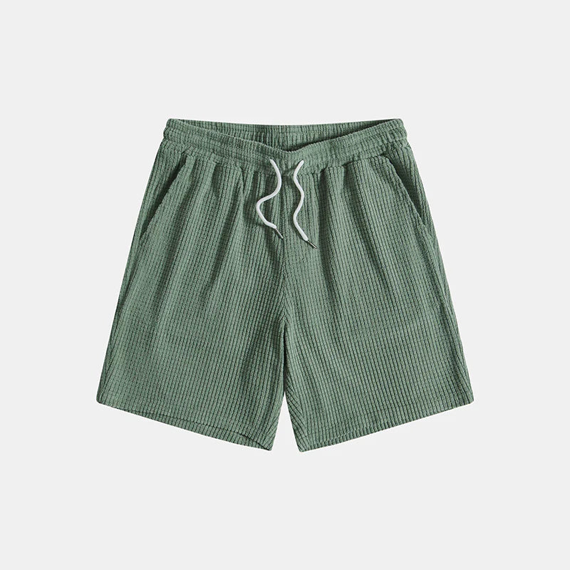 Hombres Conjunto de Camisa de Manga Corta y Pantalones Cortos con Textura de Gofre-Sets for Men-Casaluzia