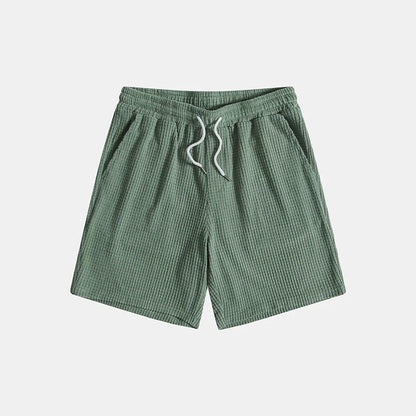 Hombres Conjunto de Camisa de Manga Corta y Pantalones Cortos con Textura de Gofre-Sets for Men-Casaluzia