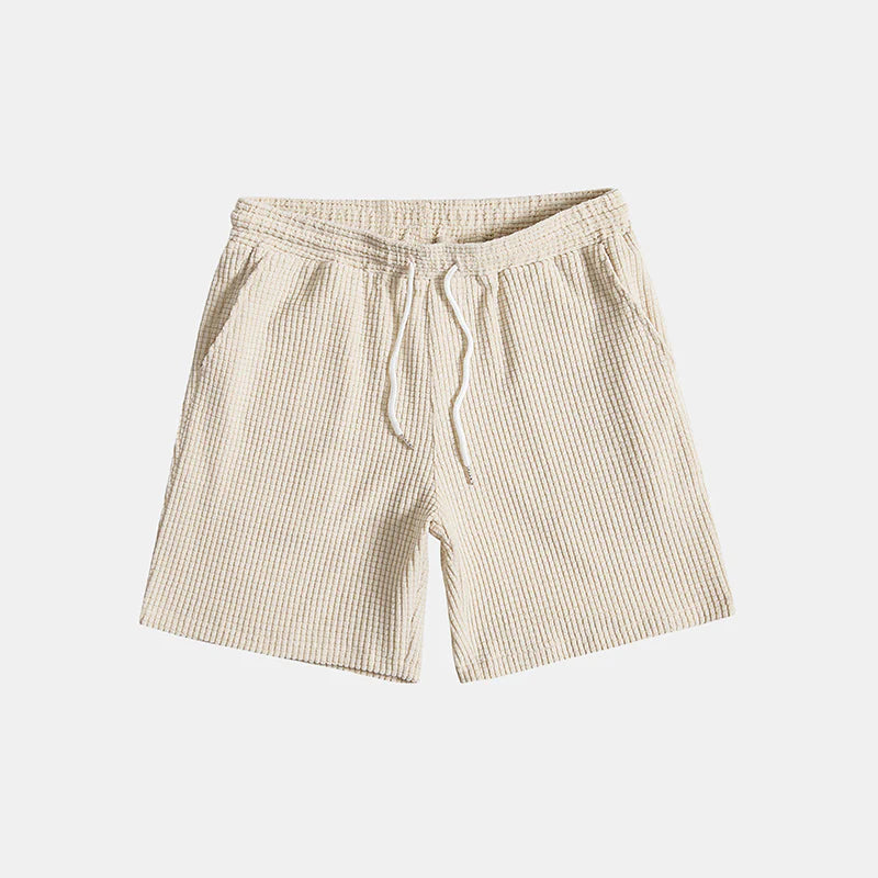 Hombres Conjunto de Camisa de Manga Corta y Pantalones Cortos con Textura de Gofre-Sets for Men-Casaluzia