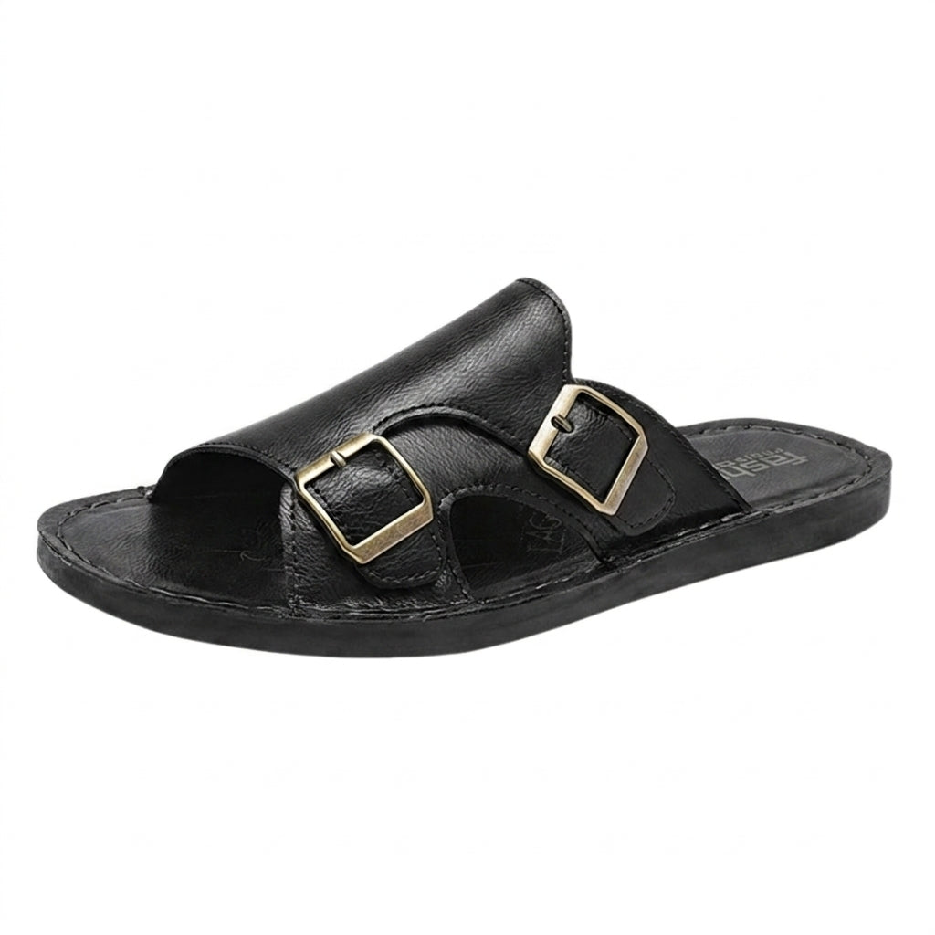 Hombres Sandalias con doble correa y hebillas-Footwear for women-Casaluzia