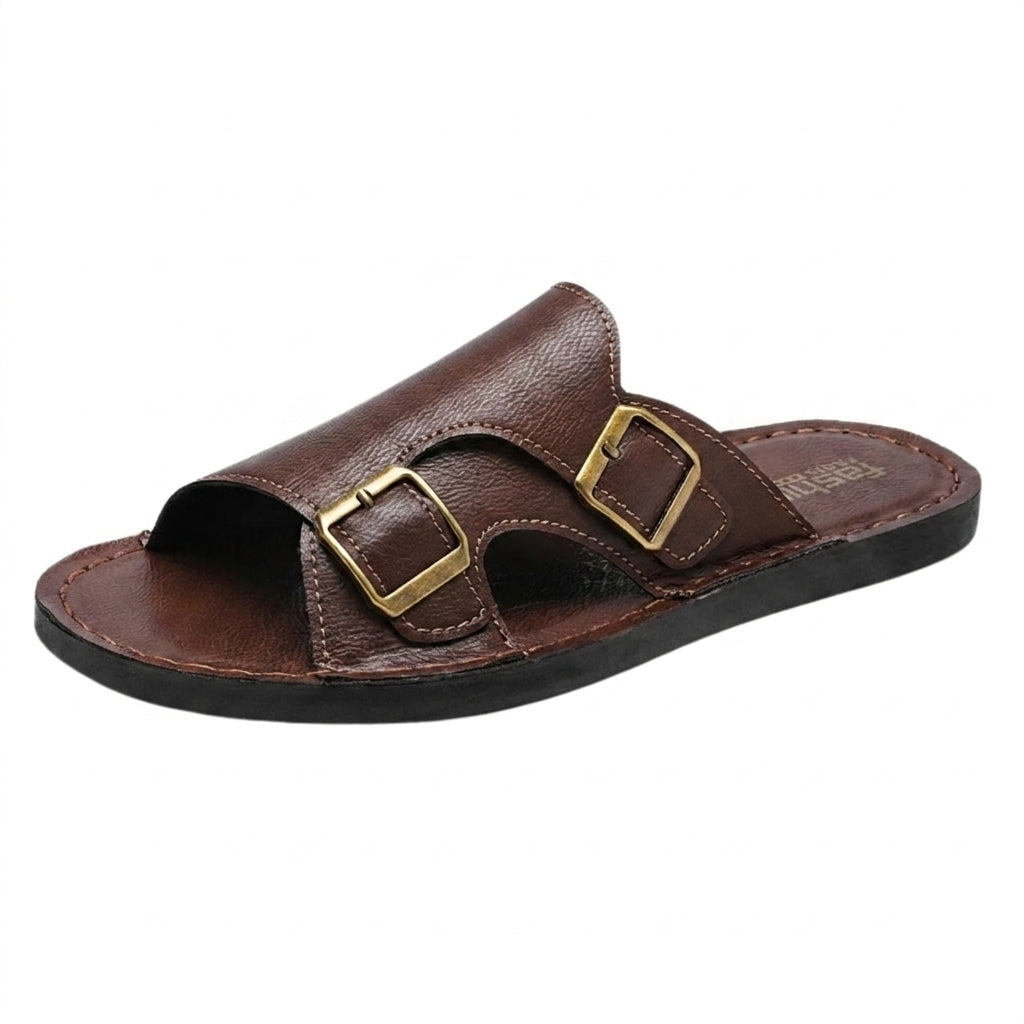 Hombres Sandalias con doble correa y hebillas-Footwear for women-Casaluzia