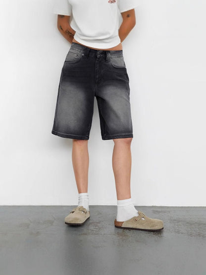 Jorts de mezclilla de tiro alto para mujer-Shorts for women-Casaluzia