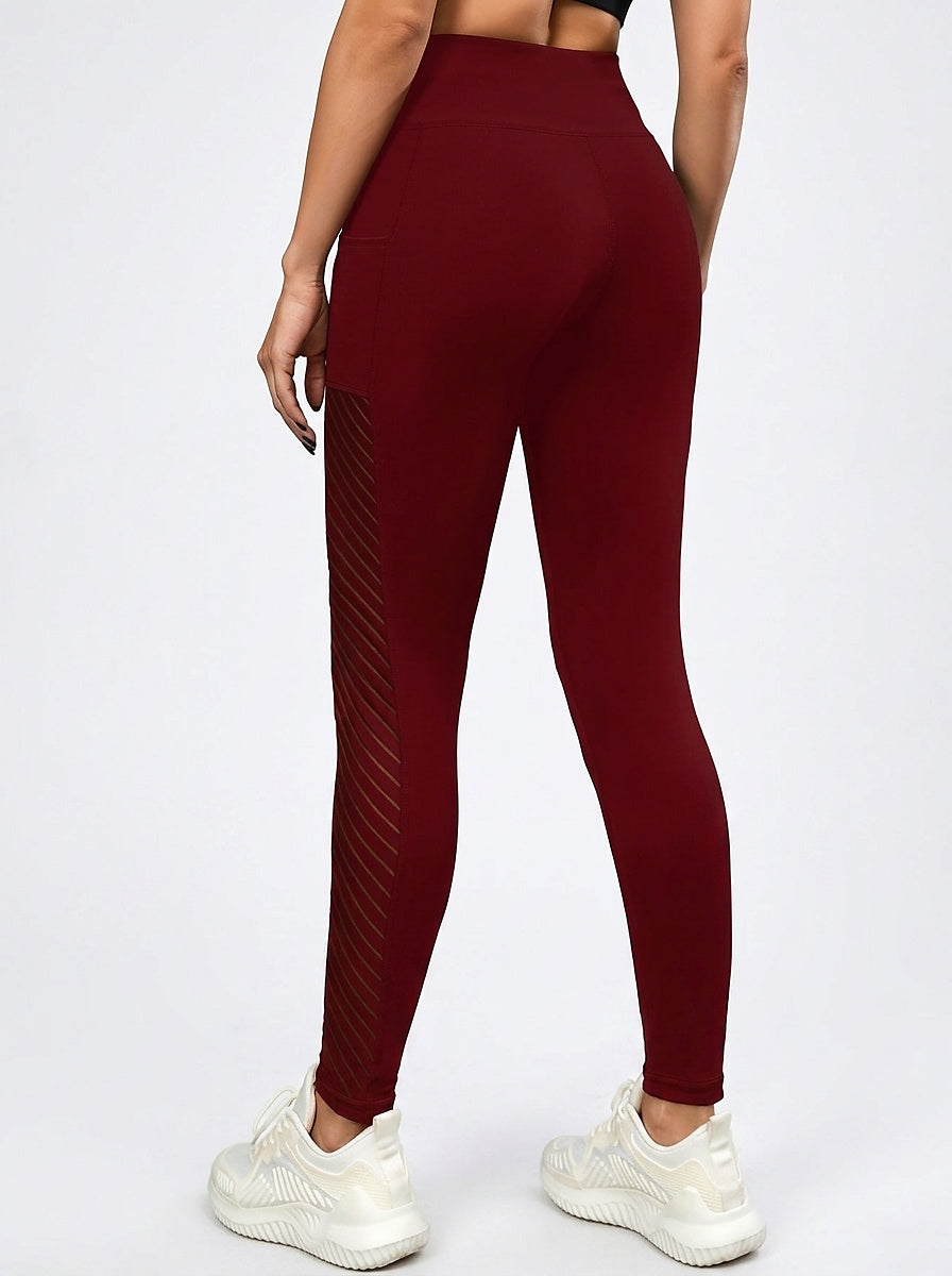 Leggings de talle alto con paneles de malla para mujer-Leggings for women-Casaluzia