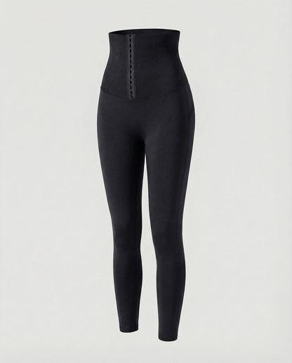 Leggings mujer de tiro alto con cierre de corchetes-Leggings for women-Casaluzia