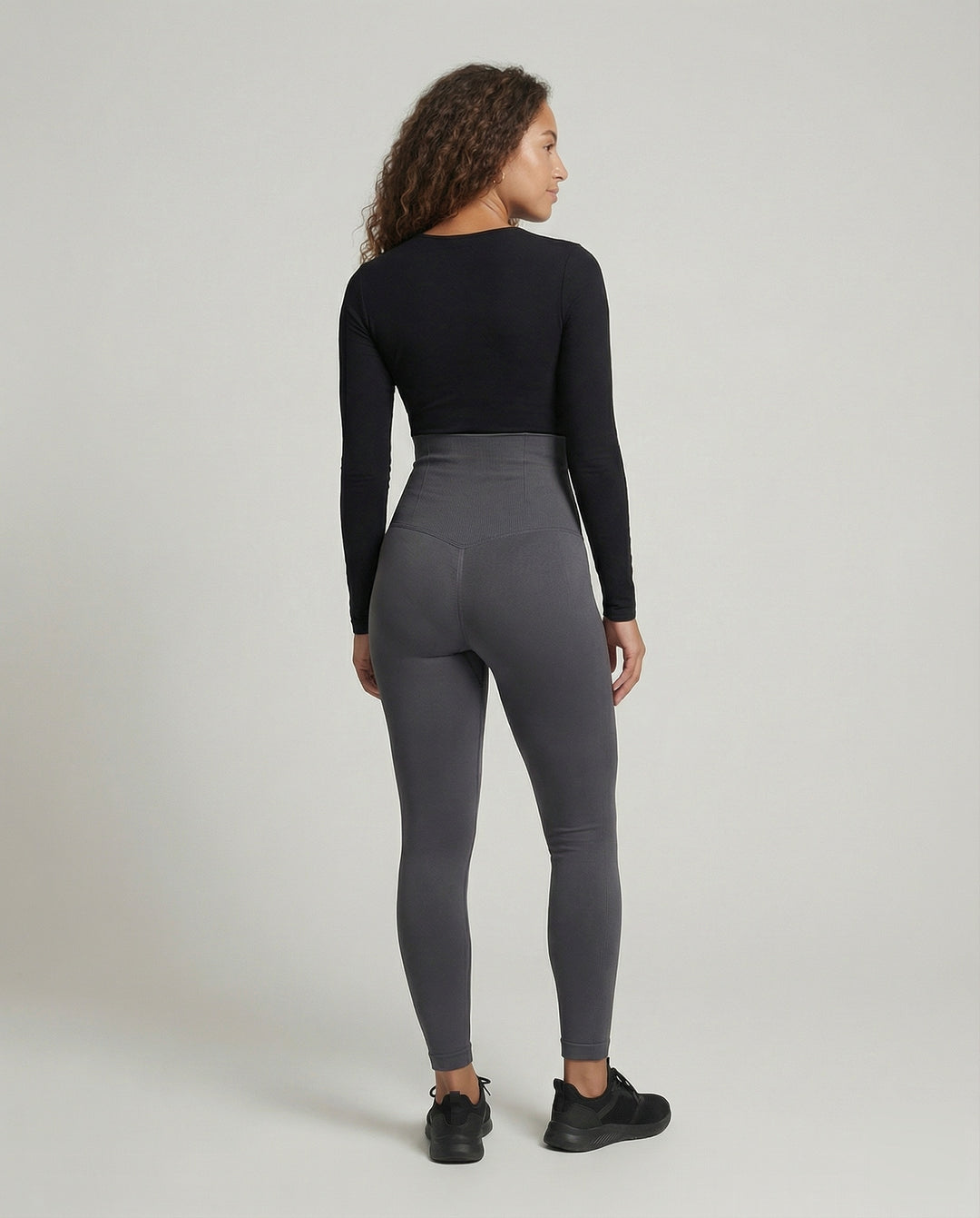 Leggings mujer de tiro alto con cierre de corchetes-Leggings for women-Casaluzia