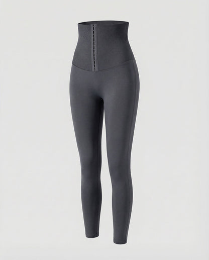 Leggings mujer de tiro alto con cierre de corchetes-Leggings for women-Casaluzia