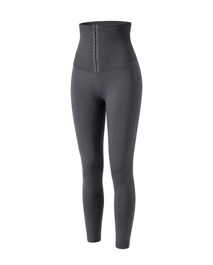 Leggings mujer de tiro alto con cierre de corchetes-Leggings for women-Casaluzia