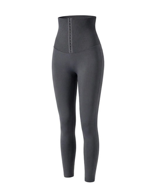 Leggings mujer de tiro alto con cierre de corchetes-Leggings for women-Casaluzia