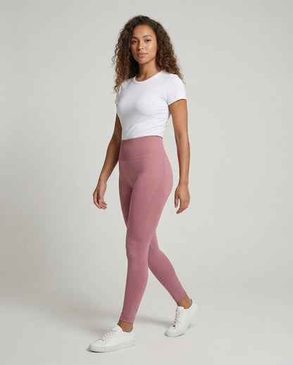 Leggings Mujer de Tiro Alto Sin Costuras con Paneles Texturizados-Leggings for women-Casaluzia