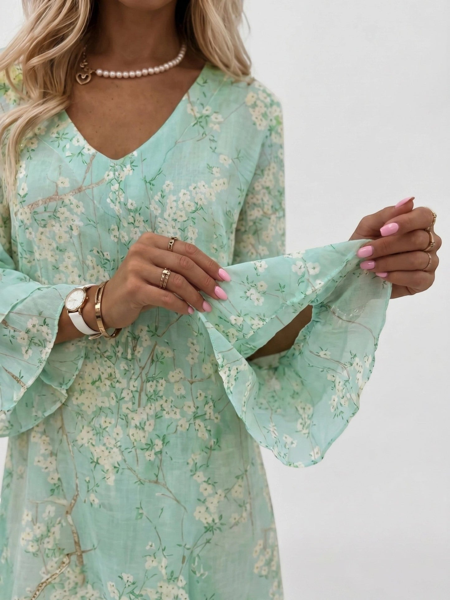 Minivestido con estampado de mármol para mujer-Mini Dress-Casaluzia