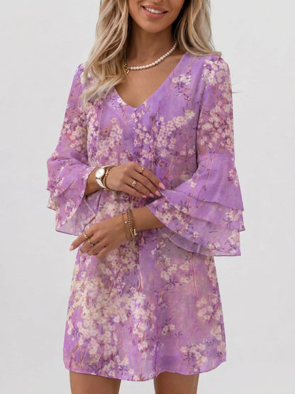 Minivestido con estampado de mármol para mujer-Mini Dress-Casaluzia