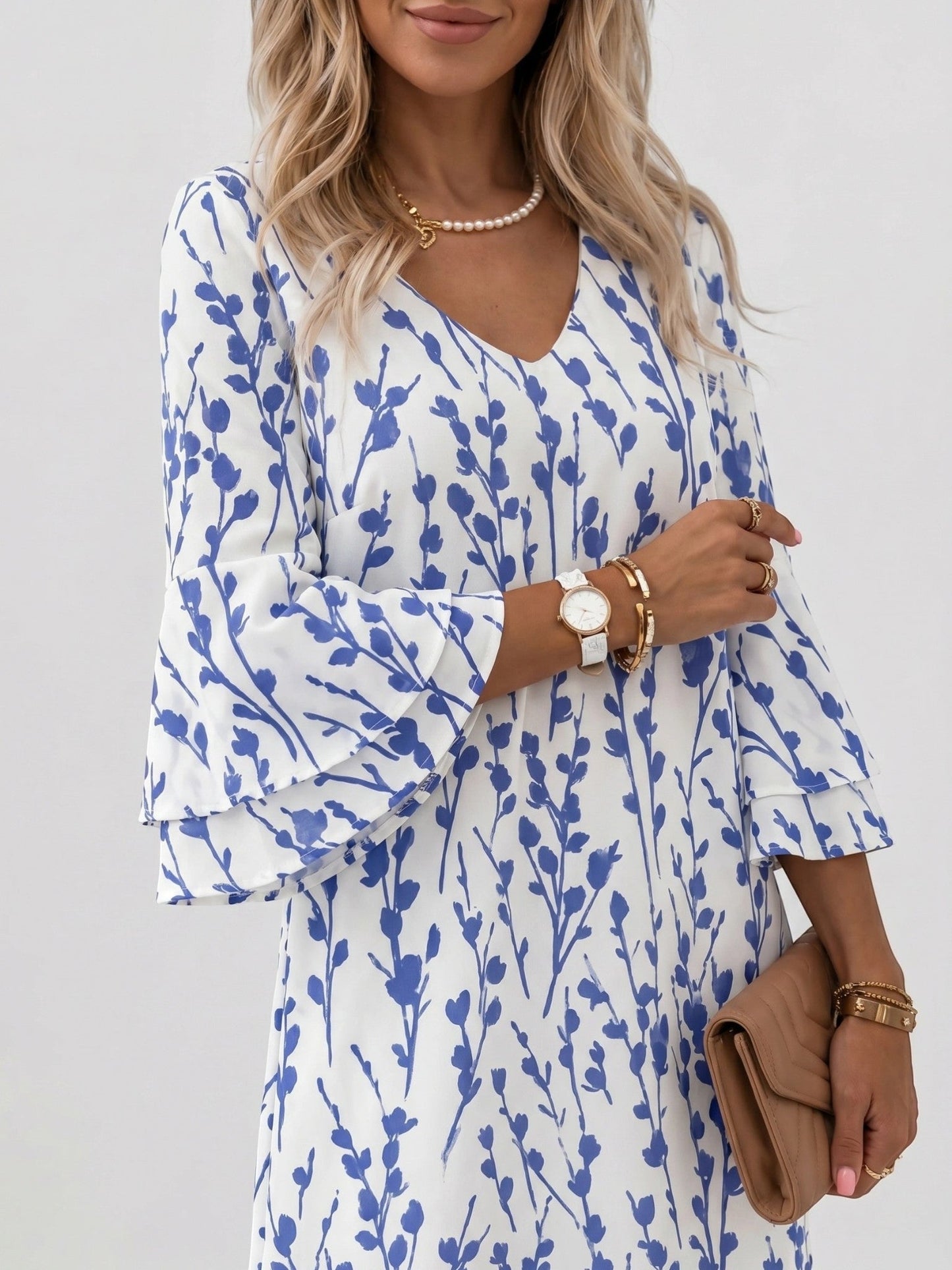 Minivestido con estampado de mármol para mujer-Mini Dress-Casaluzia