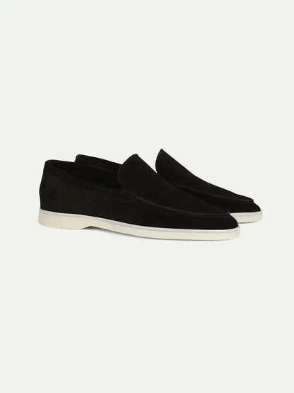 Mocasines de gamuza con punta moc-toe para hombre-Footwear for men-Casaluzia