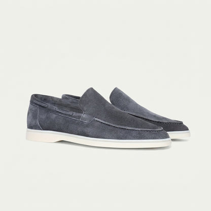 Mocasines de gamuza con punta moc-toe para hombre-Footwear for men-Casaluzia