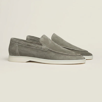 Mocasines de gamuza con punta moc-toe para hombre-Footwear for men-Casaluzia
