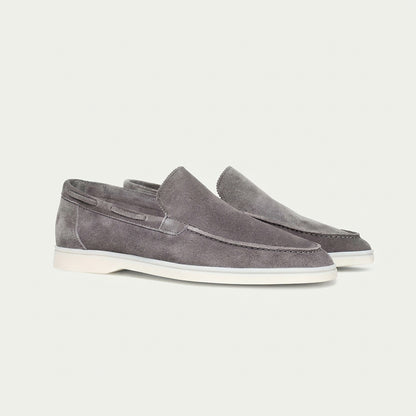 Mocasines de gamuza con punta moc-toe para hombre-Footwear for men-Casaluzia
