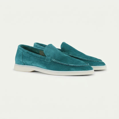 Mocasines de gamuza con punta moc-toe para hombre-Footwear for men-Casaluzia