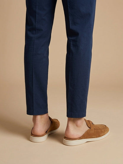 Mocasines de hombre destalonados de ante con detalle metálico-Footwear for men-Casaluzia