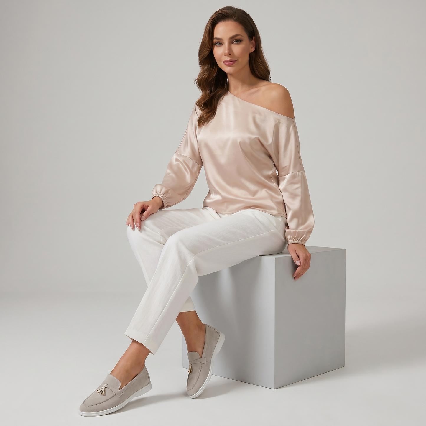 Mocasines de mujer con borlas y suela plana-Footwear for women-Casaluzia