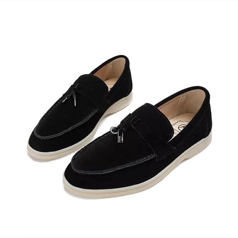 Mocasines de mujer con borlas y suela plana-Footwear for women-Casaluzia