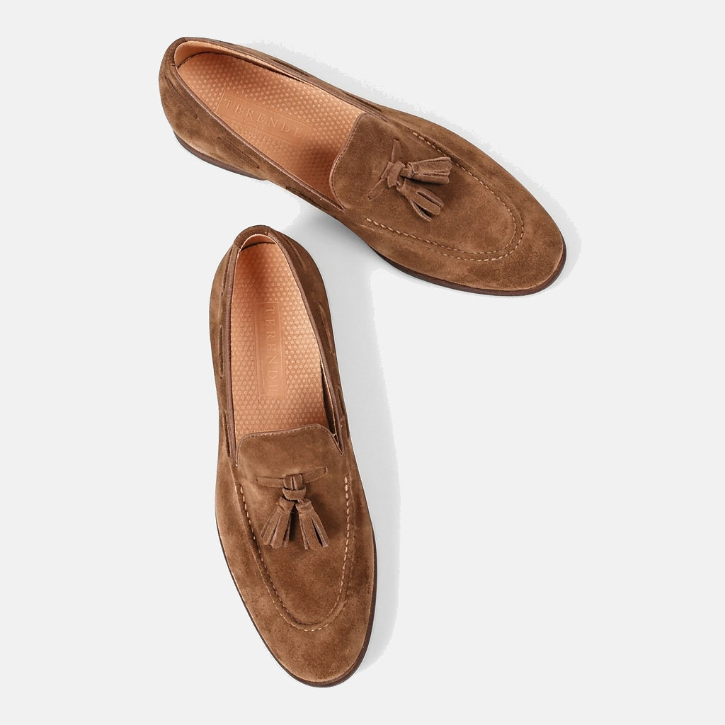 Mocasines para hombre con borlas y costura tipo delantal-Footwear for men-Casaluzia