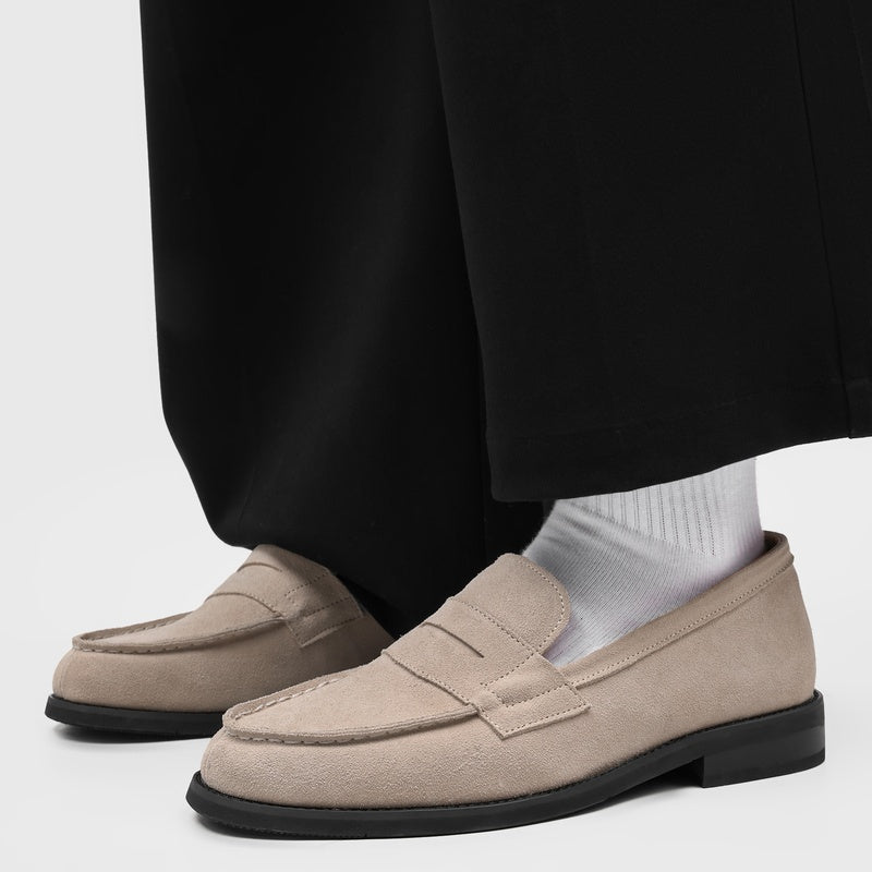 Mocasines Penny de ante para hombre con costuras en contraste-Footwear for men-Casaluzia