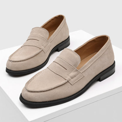 Mocasines Penny de ante para hombre con costuras en contraste-Footwear for men-Casaluzia