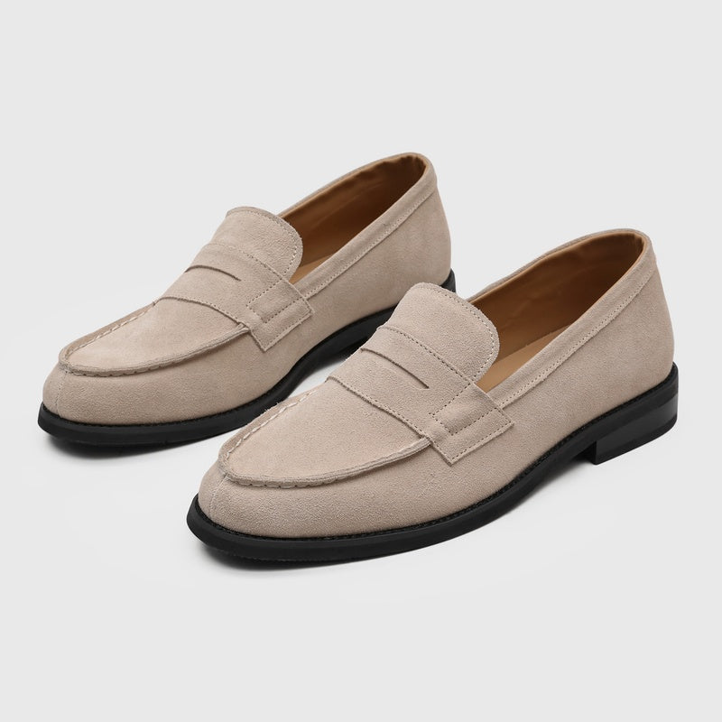Mocasines Penny de ante para hombre con costuras en contraste-Footwear for men-Casaluzia
