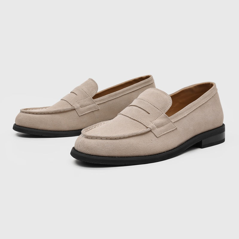 Mocasines Penny de ante para hombre con costuras en contraste-Footwear for men-Casaluzia
