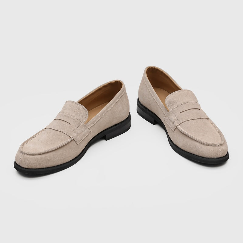 Mocasines Penny de ante para hombre con costuras en contraste-Footwear for men-Casaluzia