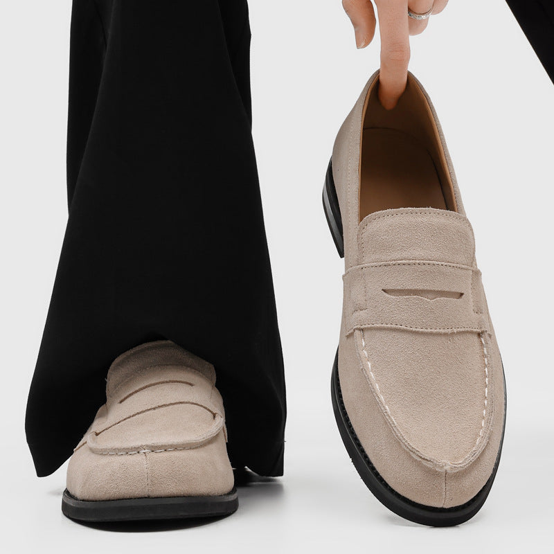 Mocasines Penny de ante para hombre con costuras en contraste-Footwear for men-Casaluzia