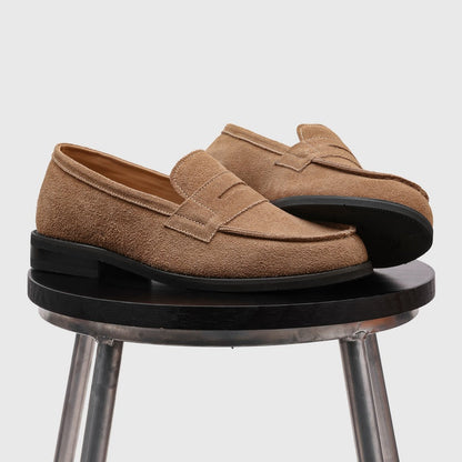 Mocasines Penny de ante para hombre con costuras en contraste-Footwear for men-Casaluzia
