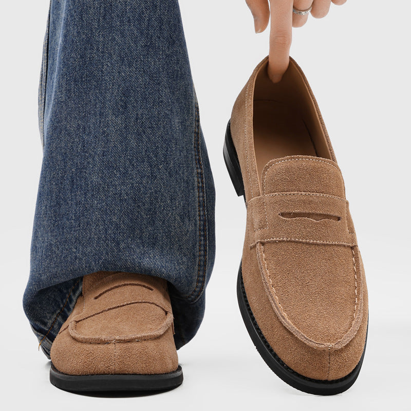 Mocasines Penny de ante para hombre con costuras en contraste-Footwear for men-Casaluzia