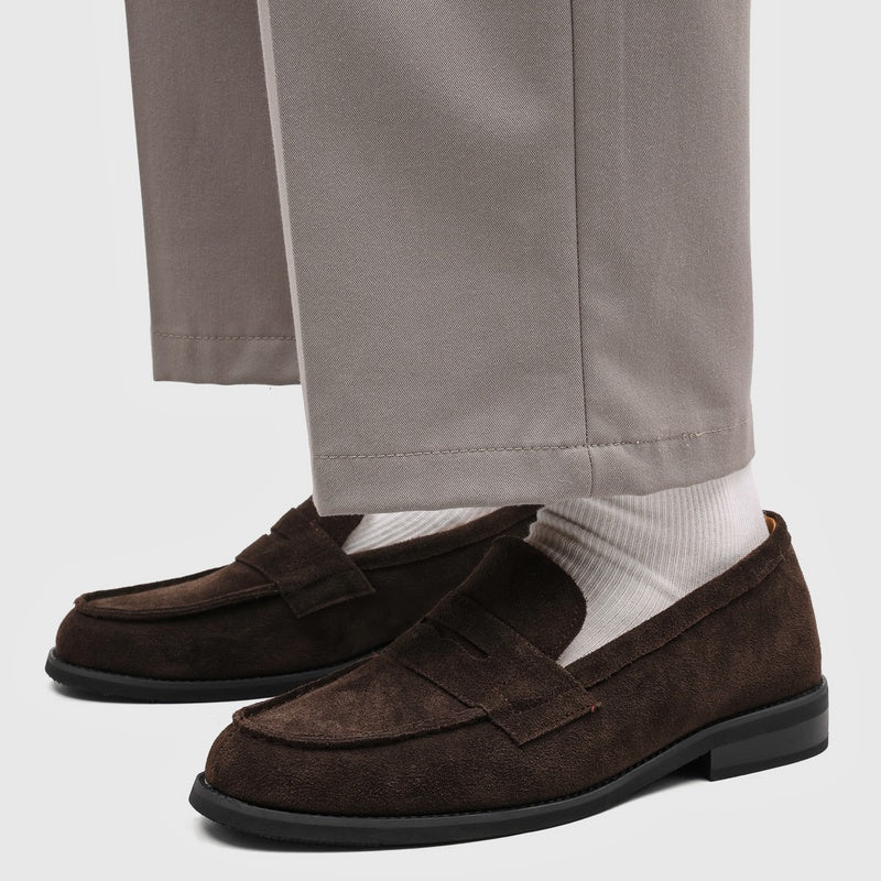 Mocasines Penny de ante para hombre con costuras en contraste-Footwear for men-Casaluzia