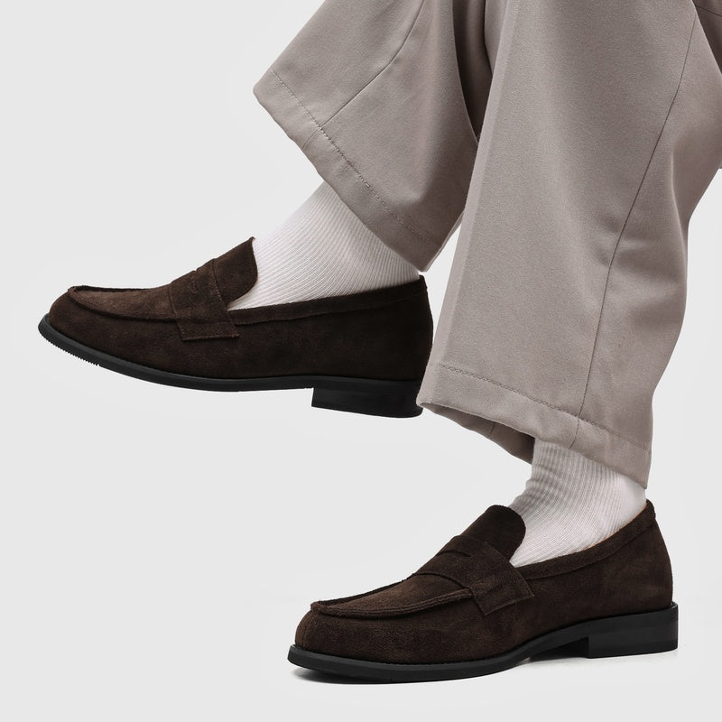 Mocasines Penny de ante para hombre con costuras en contraste-Footwear for men-Casaluzia