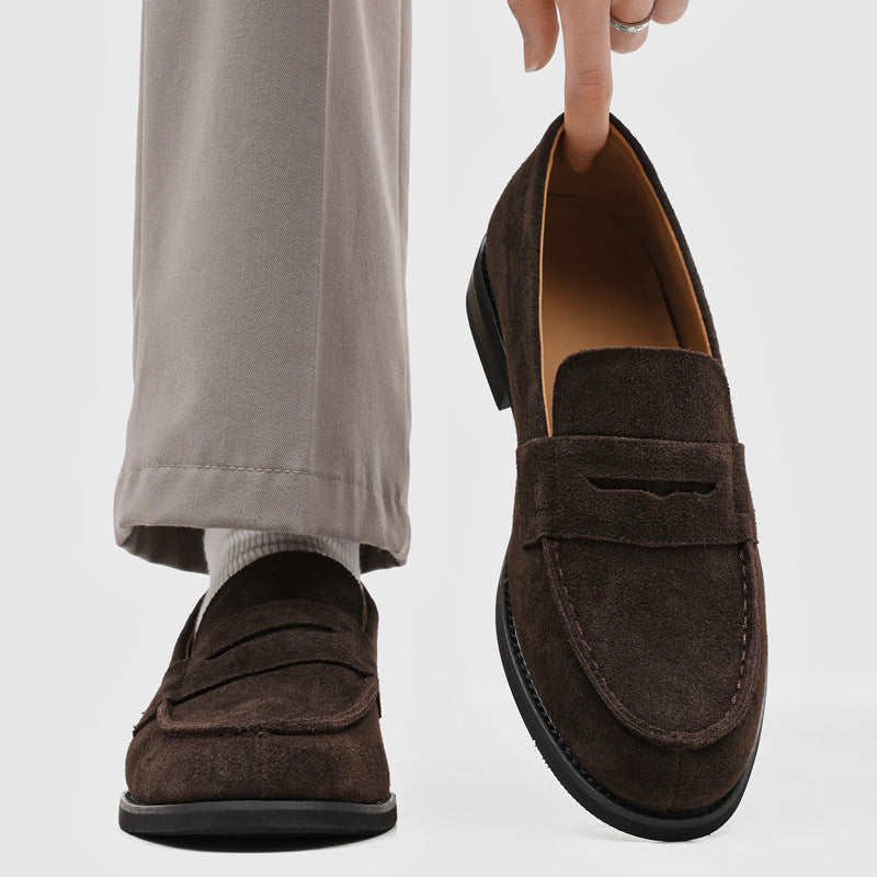 Mocasines Penny de ante para hombre con costuras en contraste-Footwear for men-Casaluzia