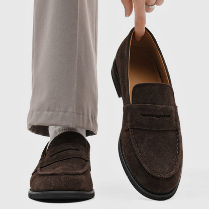 Mocasines Penny de ante para hombre con costuras en contraste-Footwear for men-Casaluzia