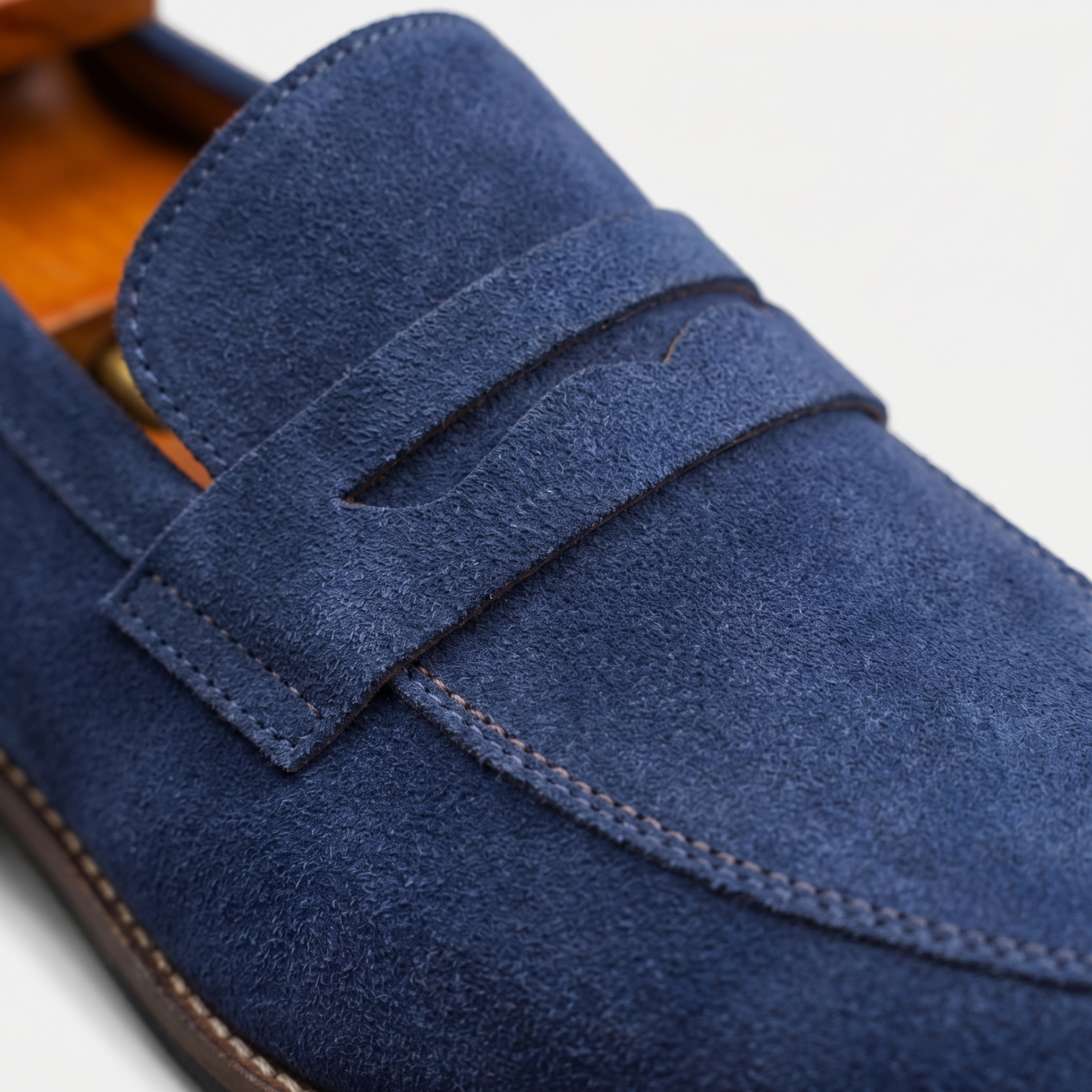 Mocasines Penny de ante para hombre con puntera tipo delantal-Footwear for men-Casaluzia