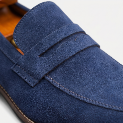 Mocasines Penny de ante para hombre con puntera tipo delantal-Footwear for men-Casaluzia