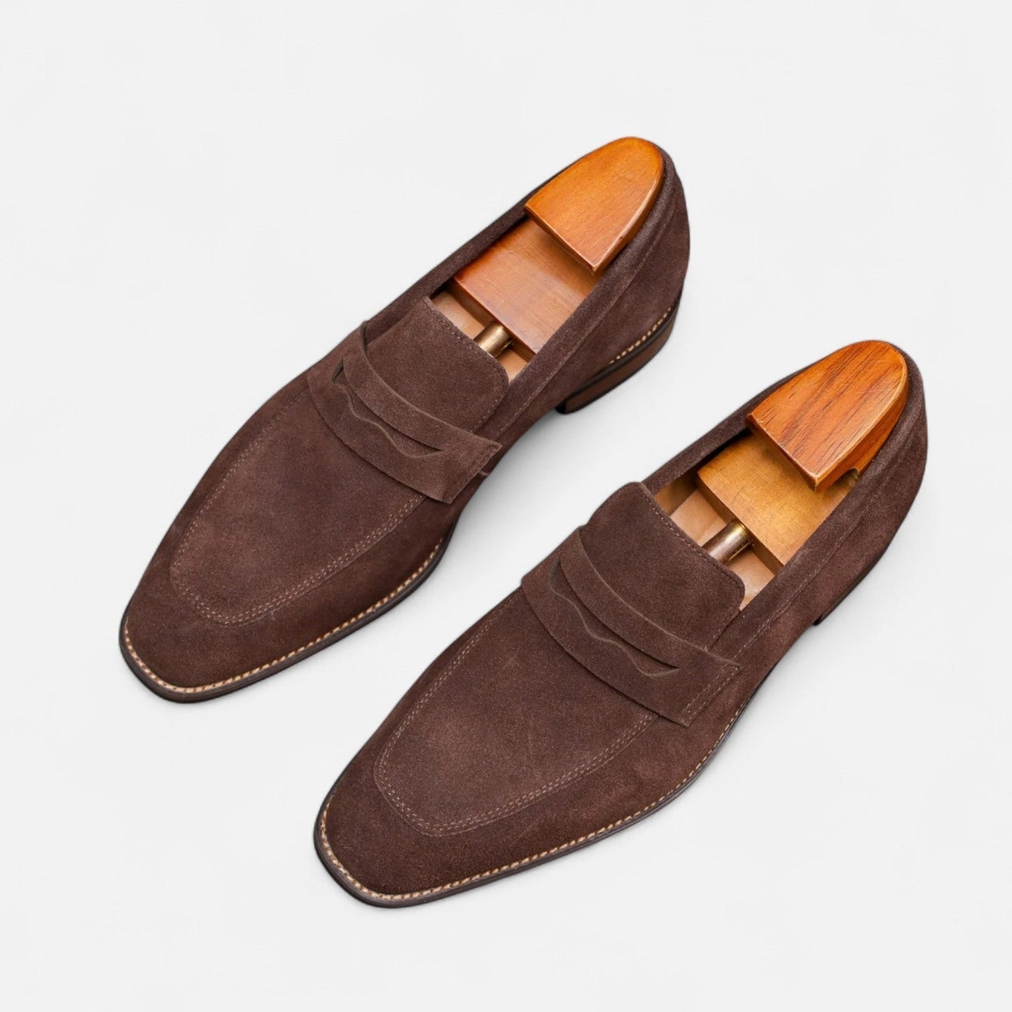 Mocasines Penny de ante para hombre con puntera tipo delantal-Footwear for men-Casaluzia