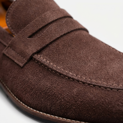 Mocasines Penny de ante para hombre con puntera tipo delantal-Footwear for men-Casaluzia
