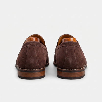 Mocasines Penny de ante para hombre con puntera tipo delantal-Footwear for men-Casaluzia