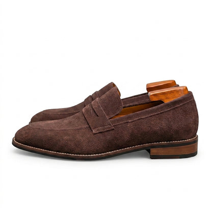 Mocasines Penny de ante para hombre con puntera tipo delantal-Footwear for men-Casaluzia