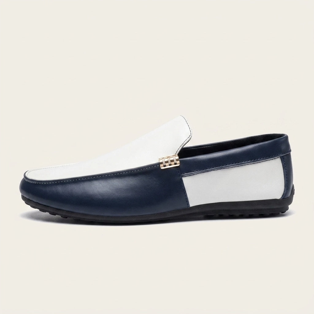 Mocasines sin cordones de dos tonos para hombre-Footwear for men-Casaluzia