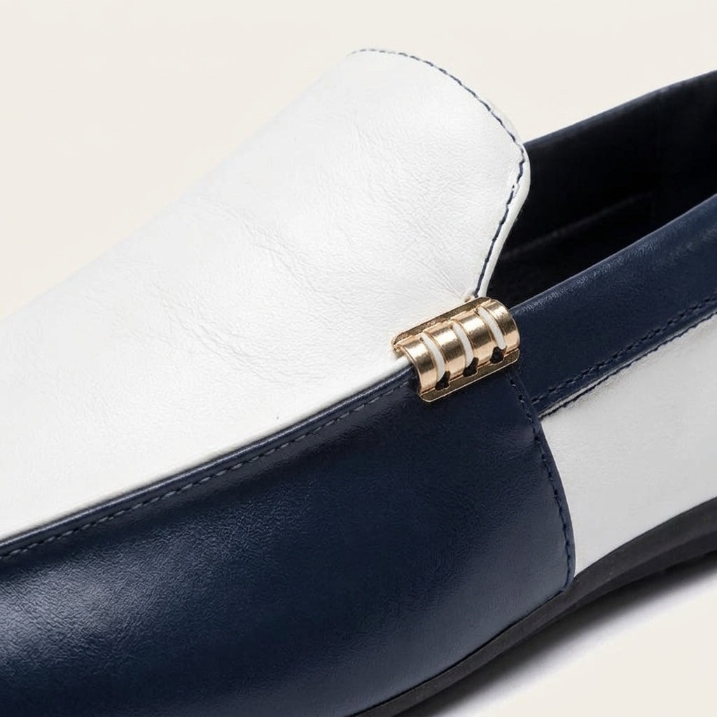 Mocasines sin cordones de dos tonos para hombre-Footwear for men-Casaluzia