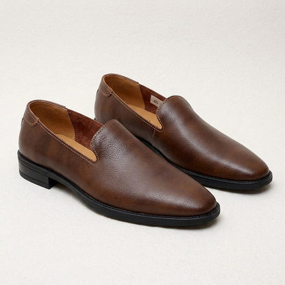 Mocasines sin cordones para hombre con acabado texturizado-Footwear for men-Casaluzia