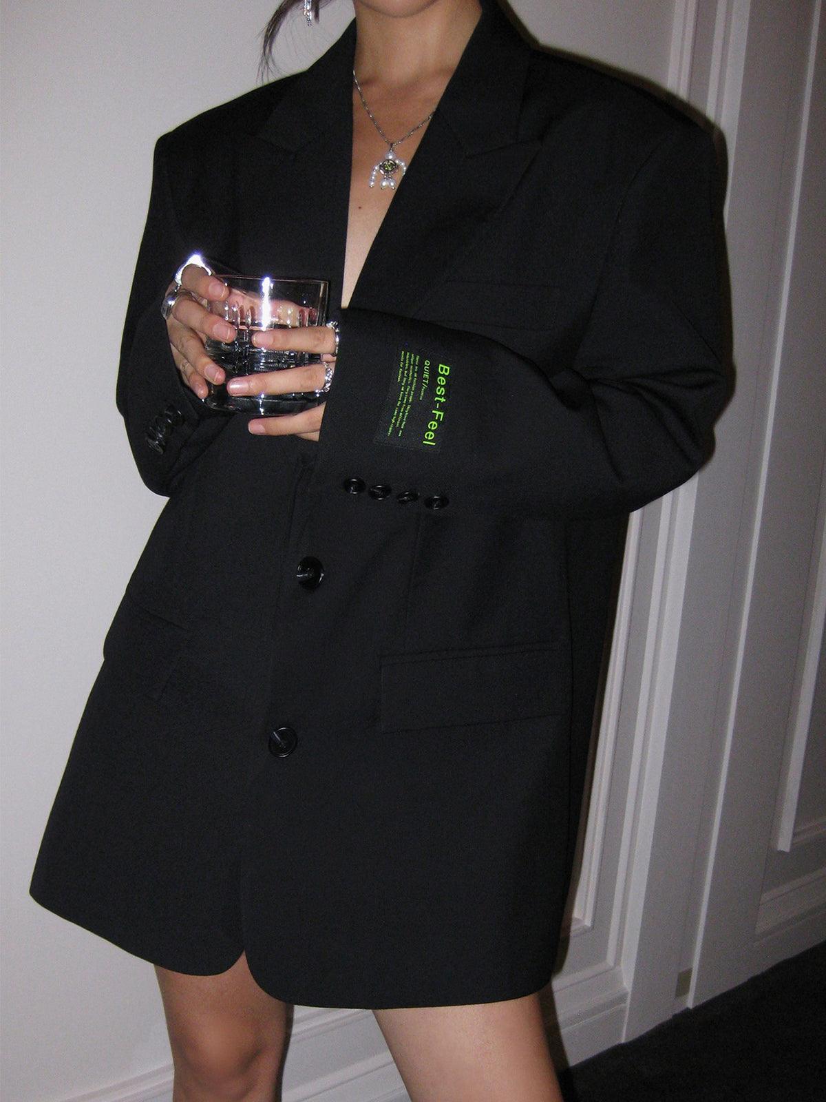 Mujer Blazer con solapa y cierre de botones-Blazer for women-Casaluzia