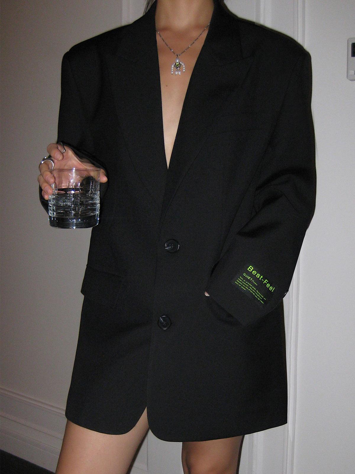 Mujer Blazer con solapa y cierre de botones-Blazer for women-Casaluzia