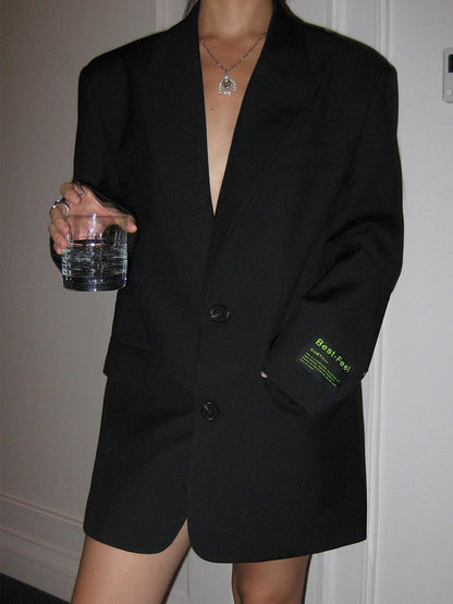 Mujer Blazer con solapa y cierre de botones-Blazer for women-Casaluzia