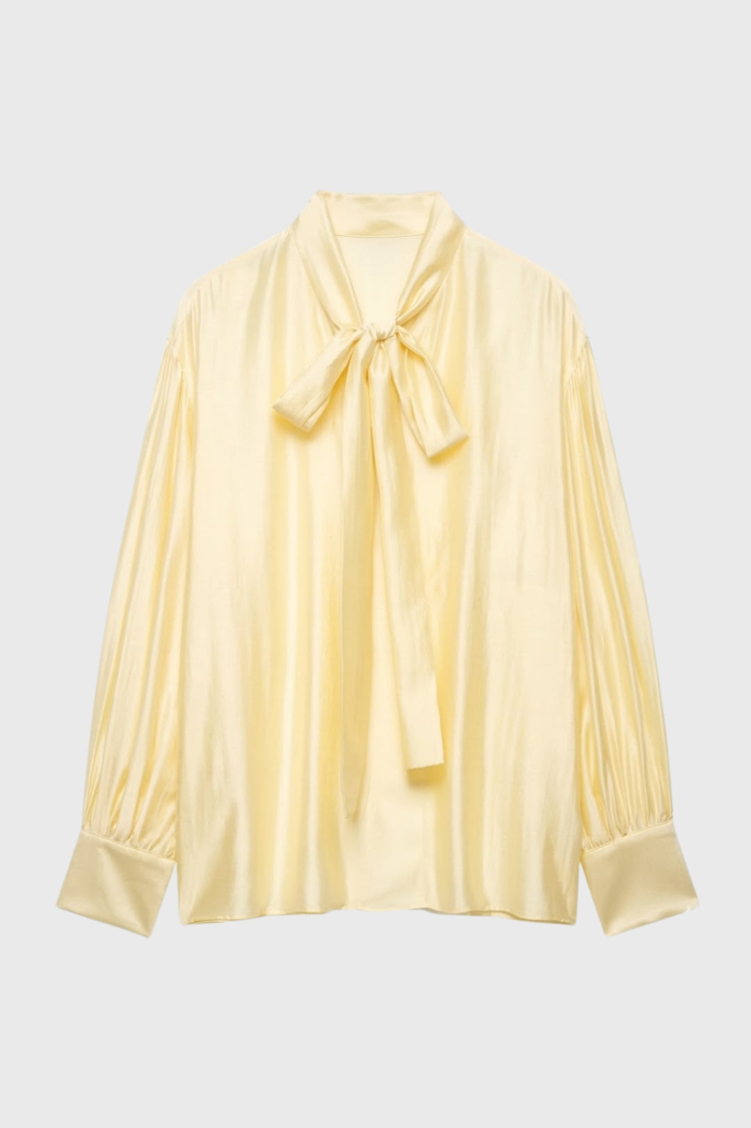 Mujer Blusa con cuello de lazo y mangas largas-Blouse for women-Casaluzia